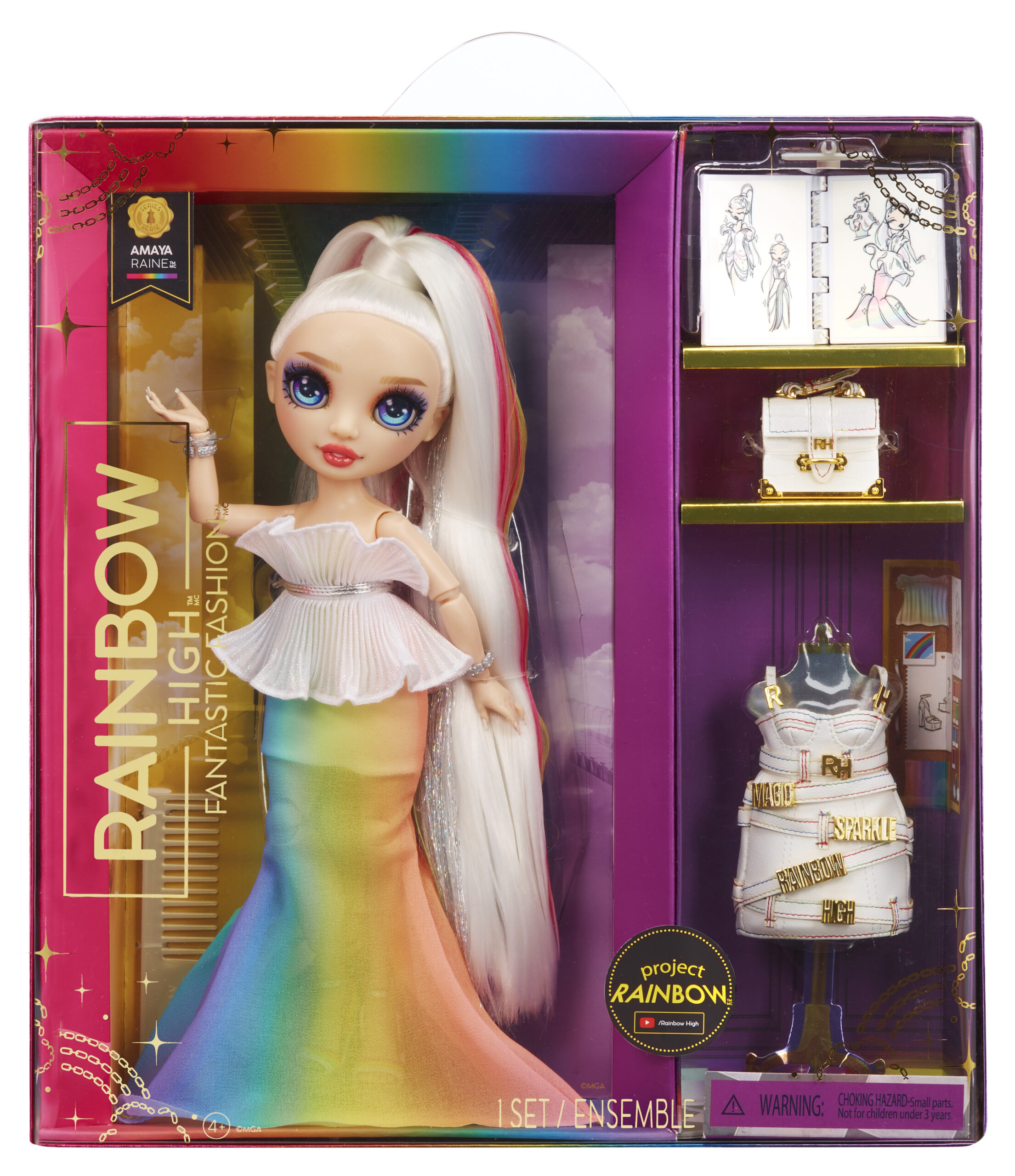 MGA Rainbow High Fantastic Fashion Lalka Amaya Raine - Rainbow 594154 ...