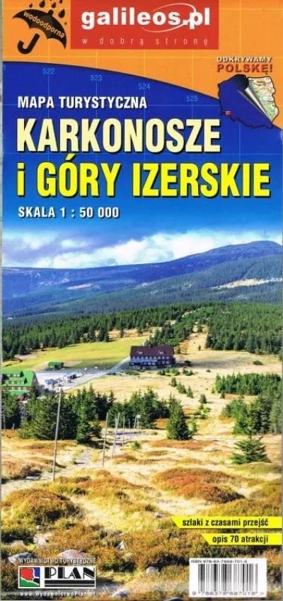 Mapa turystyczna wodoodporna Karkonosze i Góry Izerskie 1:50 000 ...