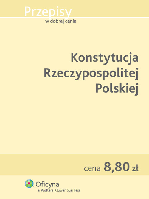 Konstytucja Rzeczypospolitej Polskiej Książka W Księgarni Taniaksiazkapl 5651