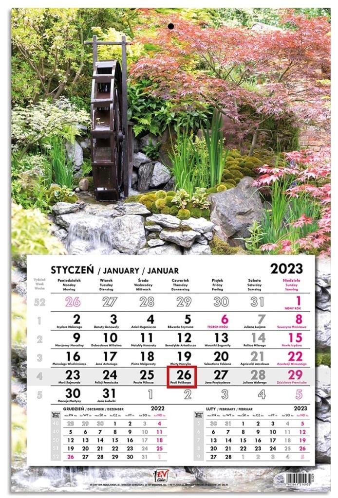 Kalendarz 2023 Jednodzielny Głowka Płaska Ogrody W Sklepie Taniaksiazkapl 4206
