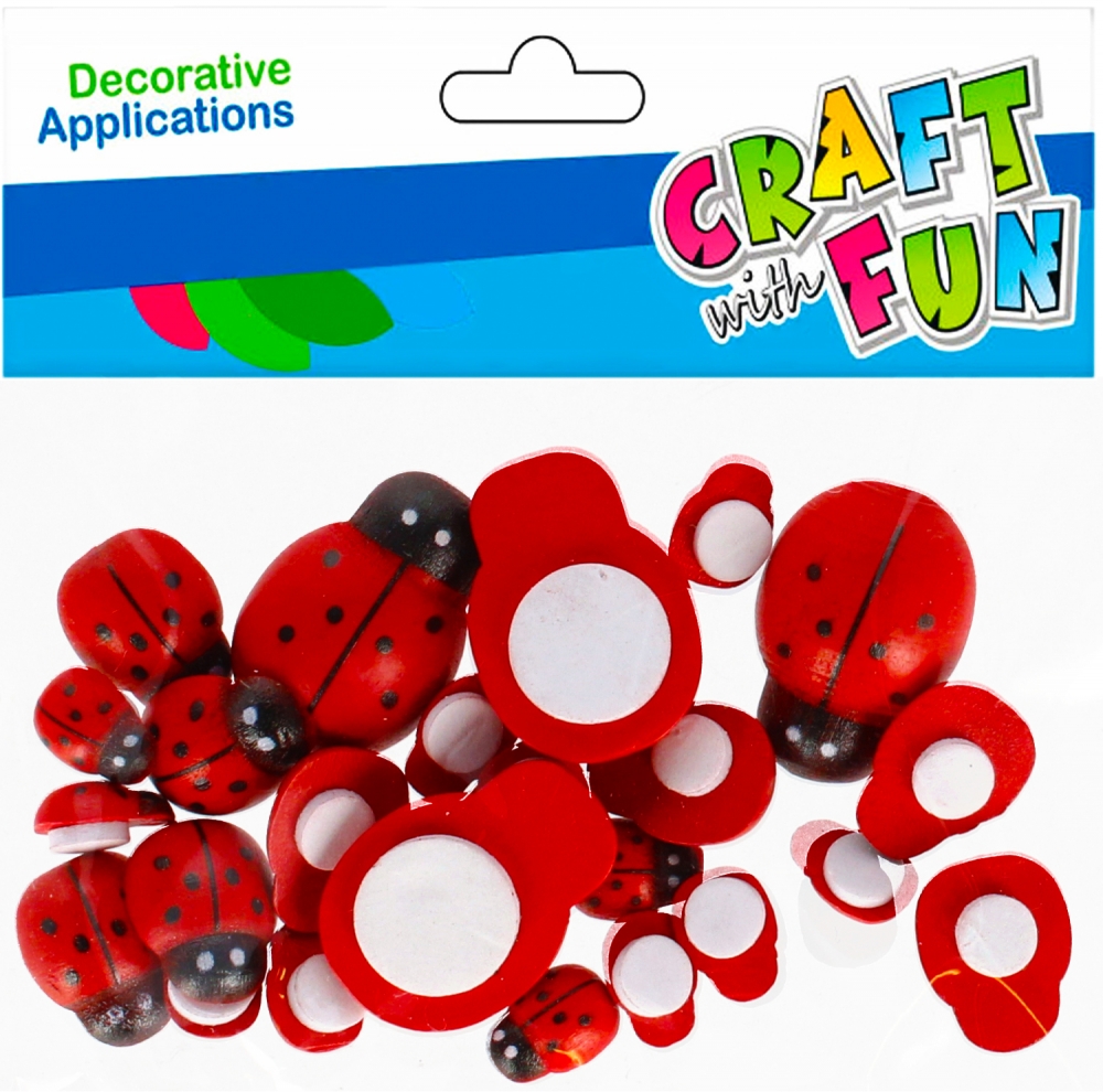 Craft With Fun Biedronki Drewniane 24 Szt. | TaniaKsiazka.pl