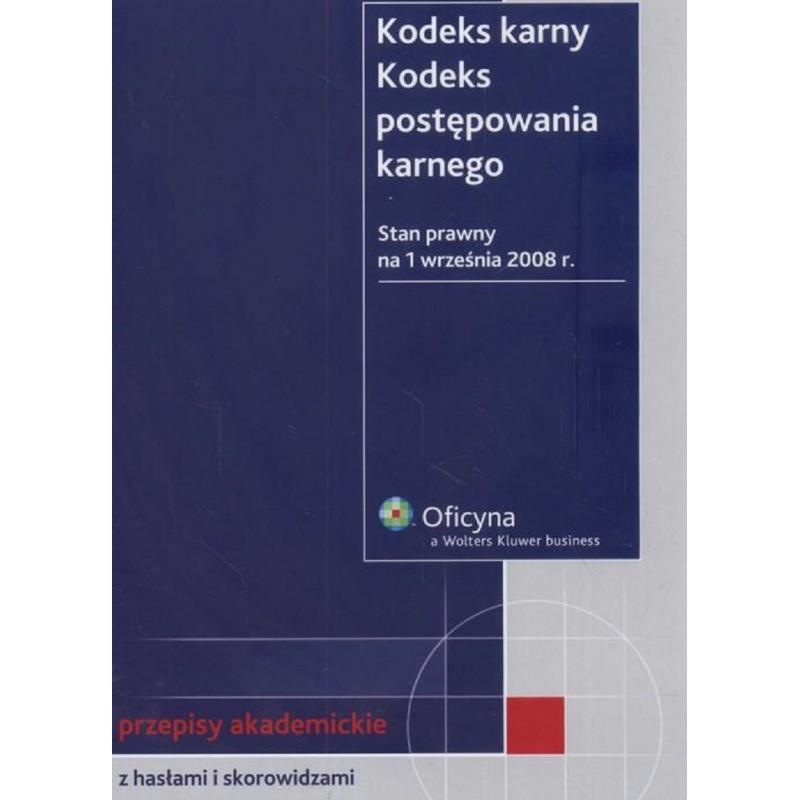 Kodeks Karny Kodeks Postępowania Karnego Książka Outlet W Księgarni Taniaksiazkapl 4857